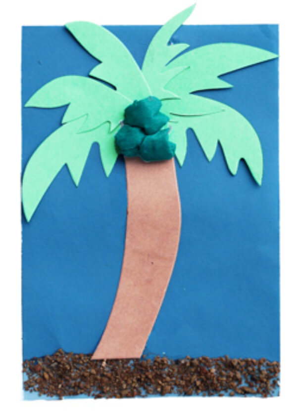 Coconut Tree Art & Craft Activity For Toddlers