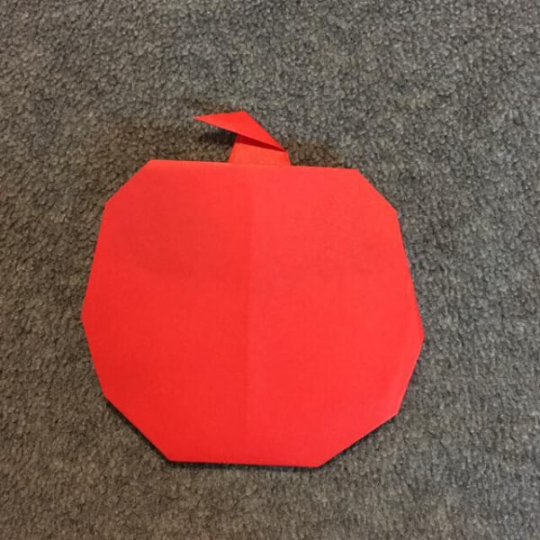 Construction Super Easy Apple Craft How To Make An Origami Apple With Kids