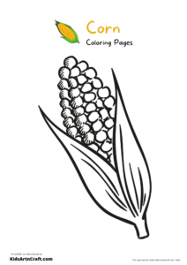Corn Coloring Pages For Kids – Free Printables - Kids Art &amp; Craft