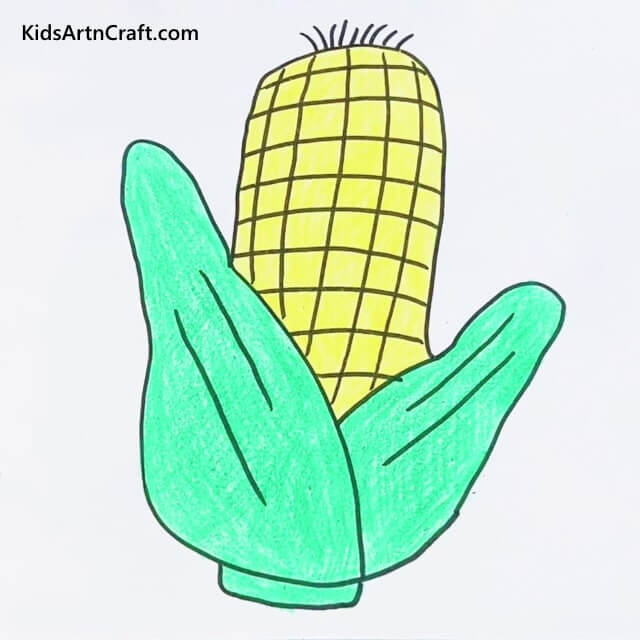 FVery Creative And Easy Hand Drawing Activity For Kids ibrous Corn
