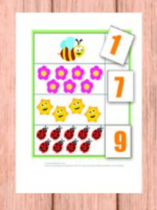 Counting Spring File Folder Games Activities For School