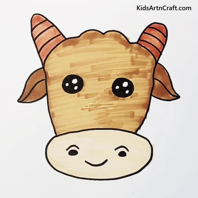 Very Creative And Easy Hand Drawing Activity For Kids A Cow