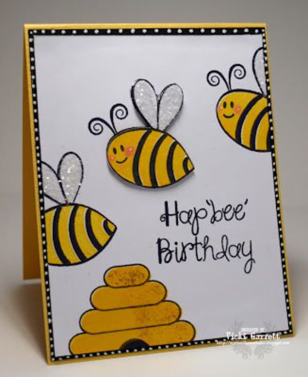 Honey Bee Birthday Cards Creative Bee Themed Birthday Card