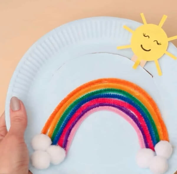 Easy Paper Plate Rainbow Craft Creative Rainbow Tutorial For Kids