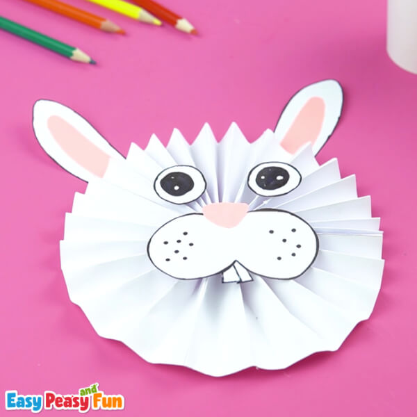 Bunny Paper Craft Ideas For Kids Creative Rosette Bunny Craft