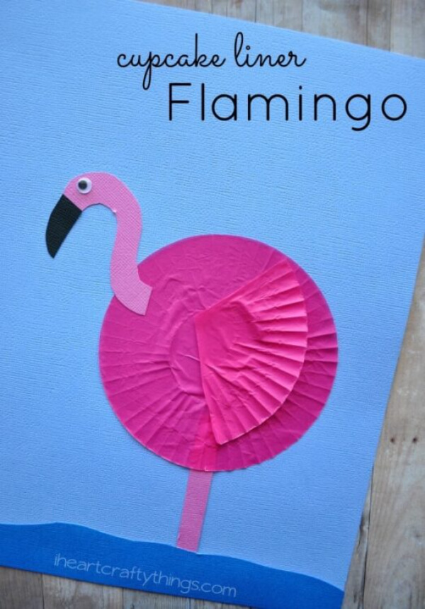 Cupcake Liner Flamingo Crafts For Kids
