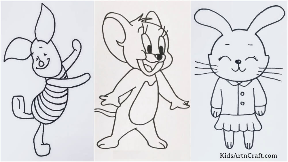 Cute Animal Drawings for Animal Lovers - Kids Art & Craft