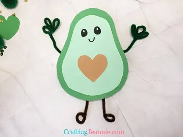 Cute Avocado Craft For Preschoolers