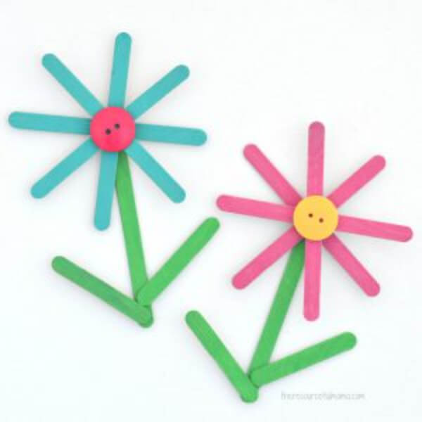 Cute Crafts Stick Flower Popsicle Stick Crafts for Summer