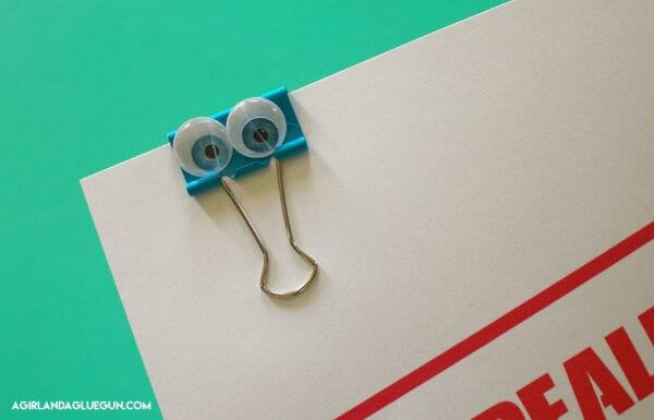 DIY Cute Bookmark Craft idea With Binder Clip