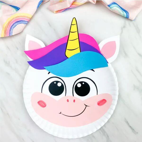 Cute Unicorn Paper Plate Craft Easy Paper Plate Unicorn Crafts