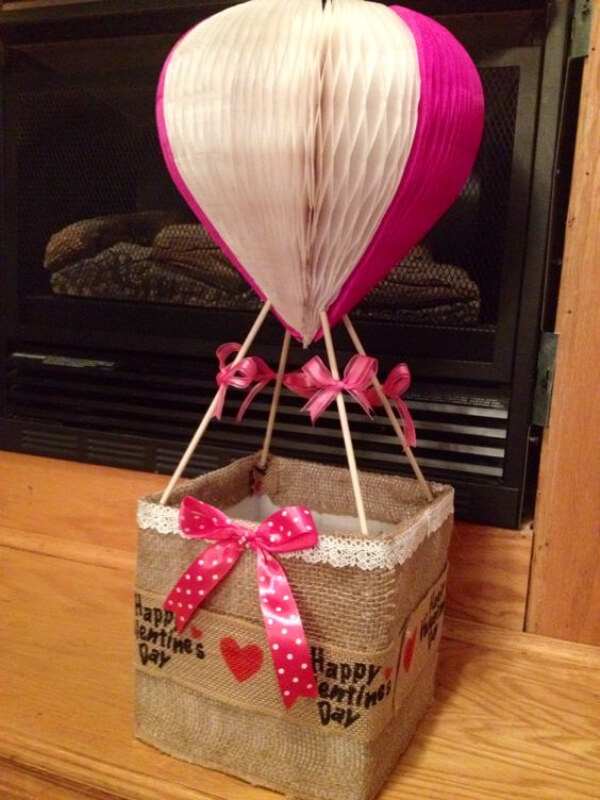 Cute Hot Air Balloon Crafts For Valentine's Day