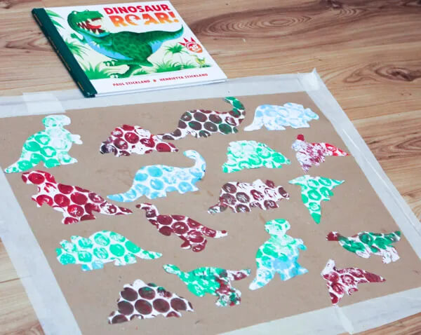Bubble Wrap Craft Ideas for Kids Dinosaur Bubble Wrap Prints Art For Kids