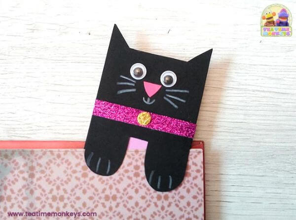 DIY Cat Bookmarks Craft Idea With Paper