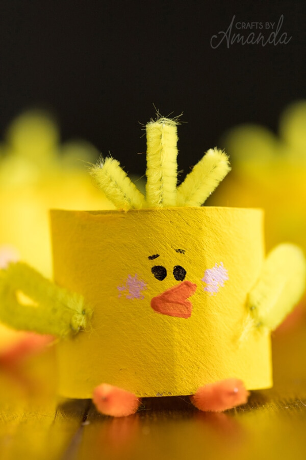 Chick Craft Ideas for Kids DIY Chick Craft With Cardboard Tube