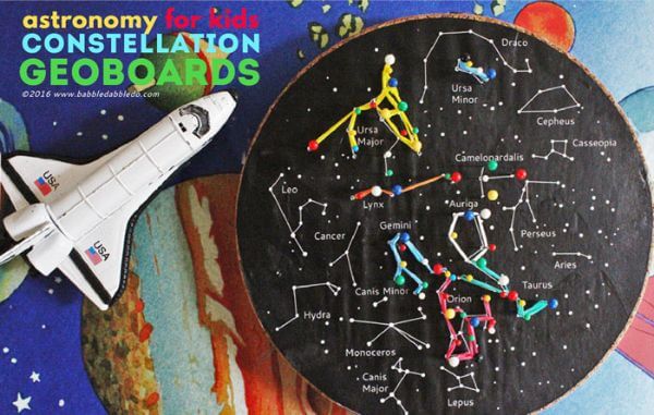 DIY Constellation Geoboards Astronomy Project For Kids
