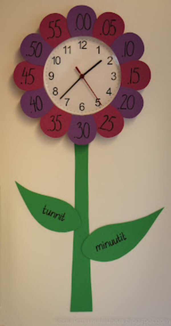 DIY Flower Clock Ideas For Kids Clock Decoration Ideas for Classroom
