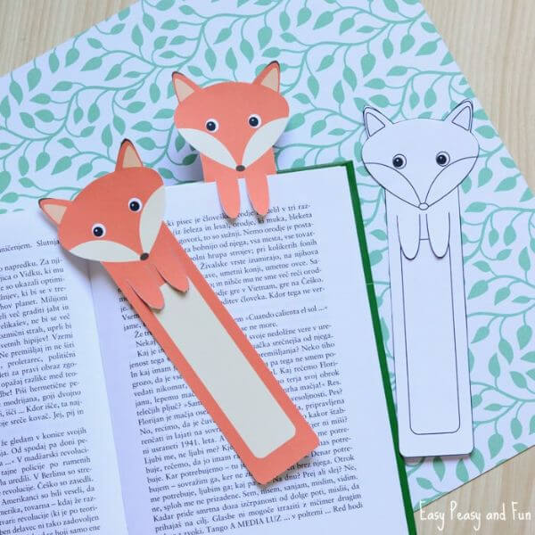 Fox Printable Bookmarks Craft For Kids