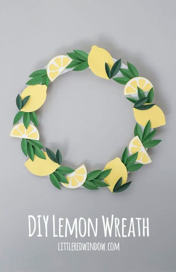 DIY Lemon Wreath Craft For Kids Lime Crafts & Activities for Kids
