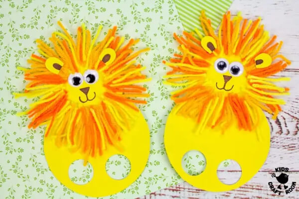 DIY Lion Finger Puppet Craft Animal Paper Crafts for Kids
