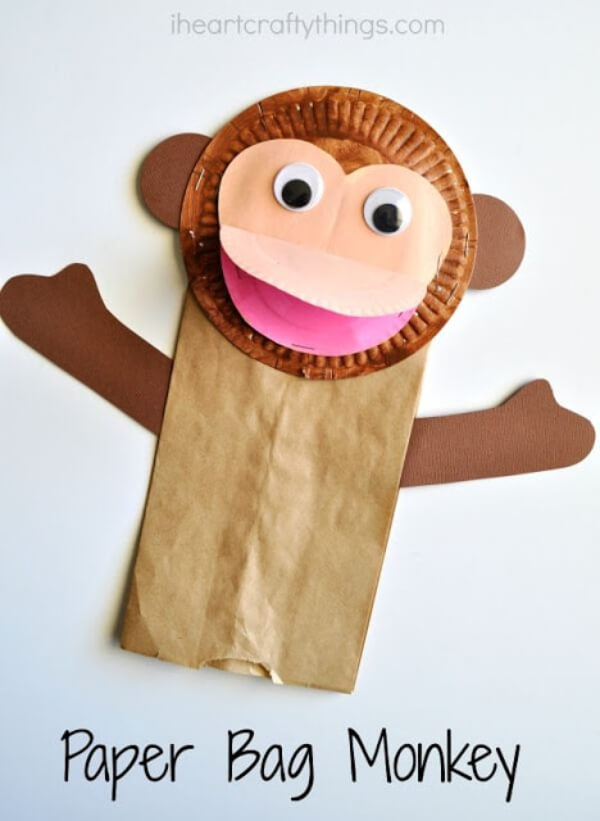 DIY Monkey Paper Bag Craft Animal Paper Crafts for Kids