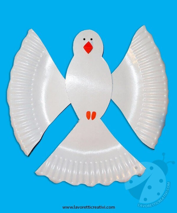 DIY Paper Plate Dove Craft For Kids Paper Plate Animal Crafts for Kids