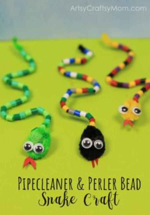 DIY Pipe Cleaner Snake Craft Ideas Pipe Cleaner & Pony Bead Crafts for Kids