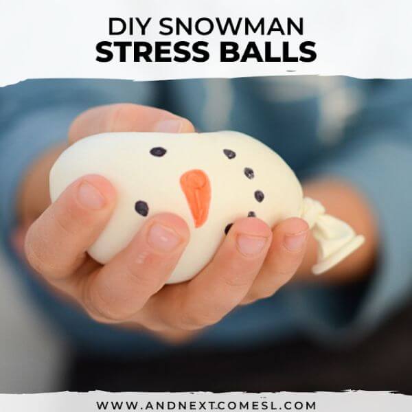 DIY Snowman Stress Balls Craft For Kids