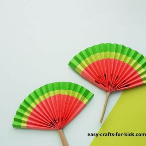 DIY Watermelon Fan Craft With Paper How To Make An Origami Watermelon With Kids