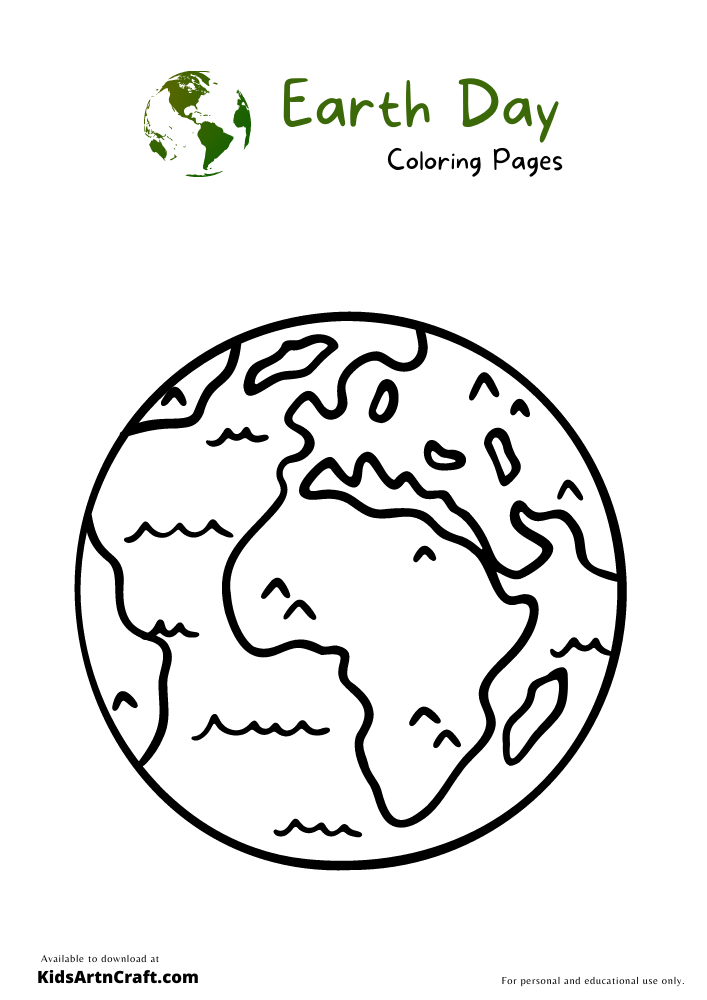 International Earth Day Coloring Pages For Kids – Free Printables
