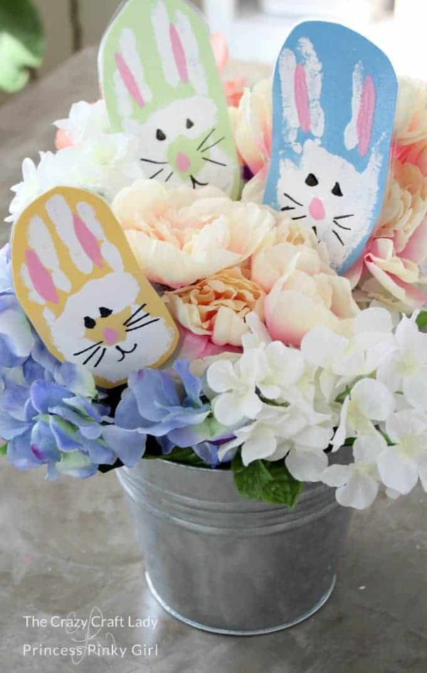 Easter Bunny Handprint Spring Craft Easter Handprint Crafts For Kids