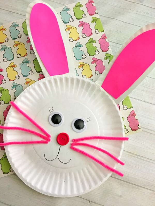 Cute Bunny Paper Plate Craft Idea