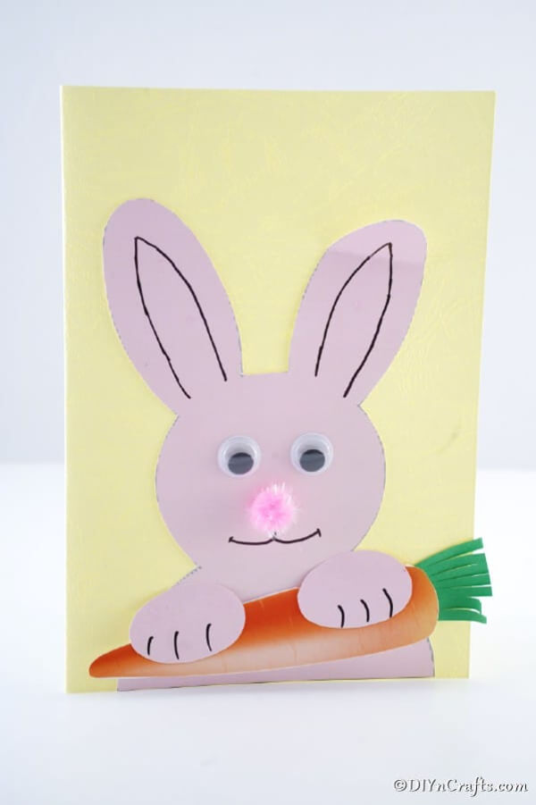 Easter Bunny Printable Card Animal Paper Cards for Kids