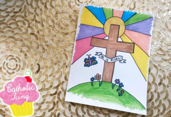 Easter Coloring Pages For Kids Easter Cross Coloring Page