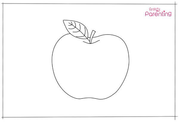 Easy Apple Drawing Apple Drawing & Sketches for Kids