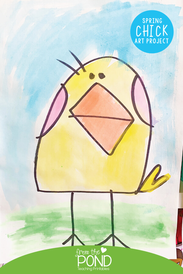 Baby Chick Drawing With Water Color