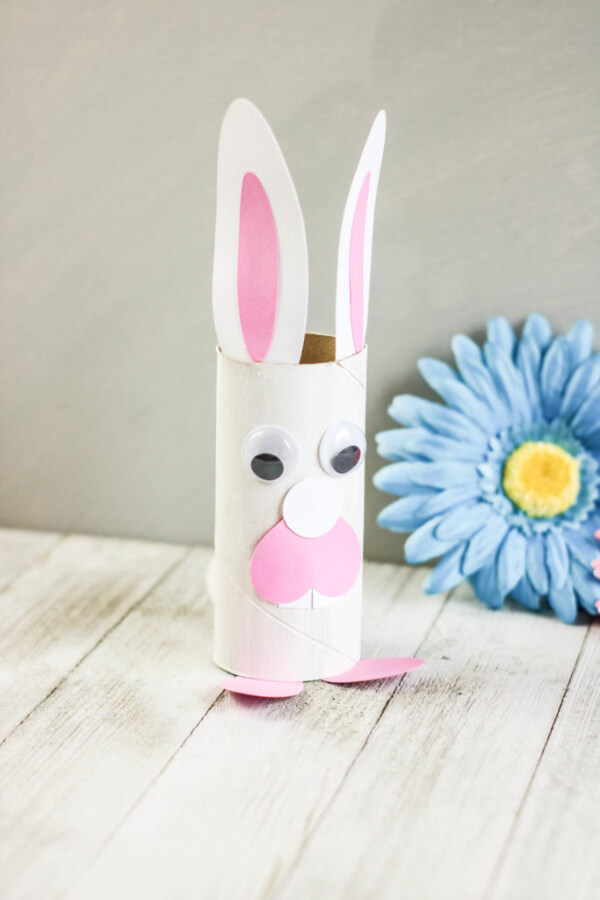 Easy Bunny Toilet Paper Roll Craft