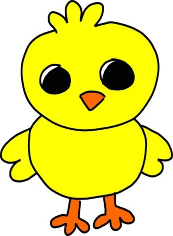 Chick Craft Ideas for Kids Easy Baby Chick Drawing For Kids