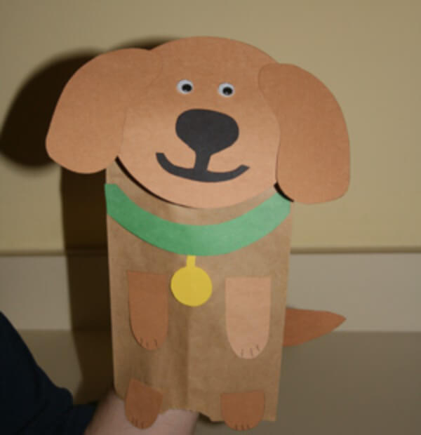 Easy Dog Craft With Paper Bag Animal Paper Crafts for Kids