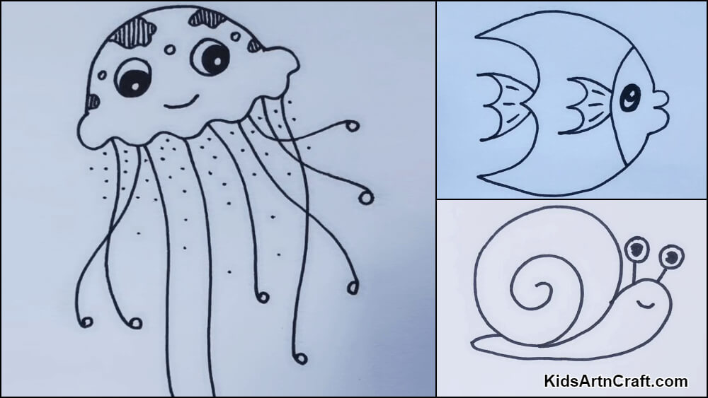Sea Animal Drawing Ideas for Kids - Kids Art & Craft