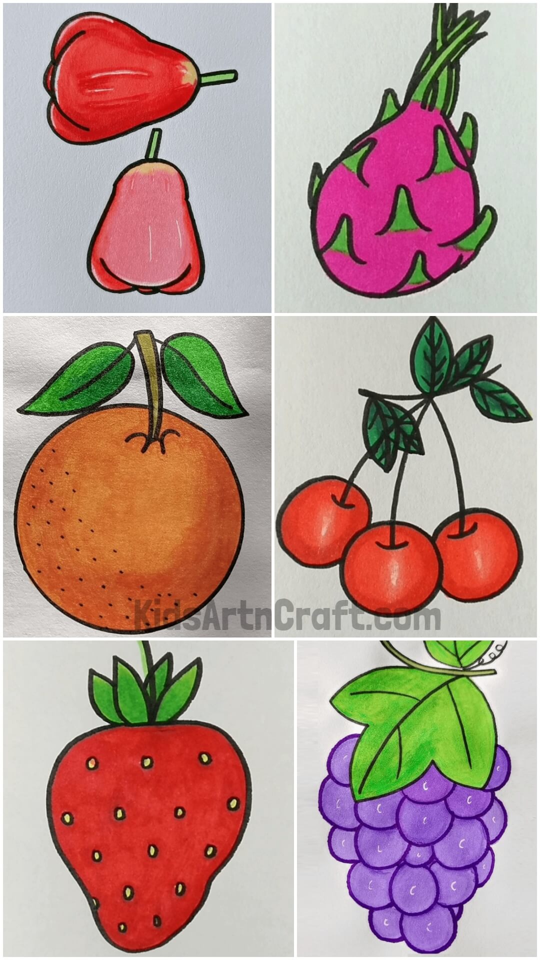 Let's Learn, Draw And Eat Fruits Together
