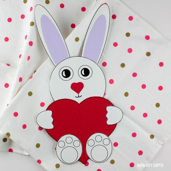 Easy Heart Bunny Craft