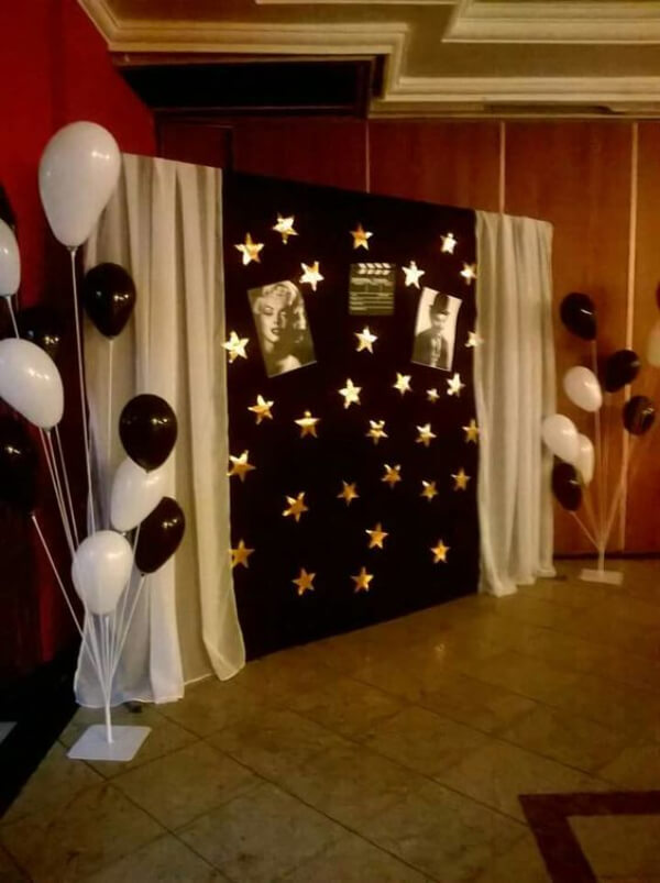 Easy Hollywood Theme With Balloons And Stars
