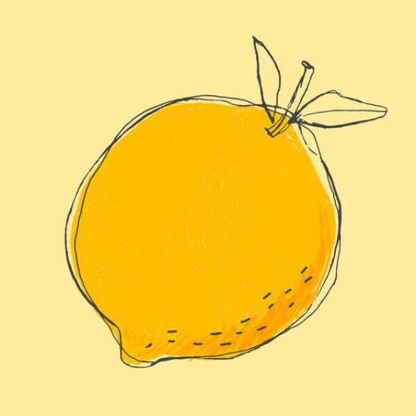 Easy Lemon Drawing idea For Kids