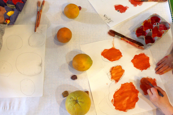 Easy Orange Painting Activity For Kids