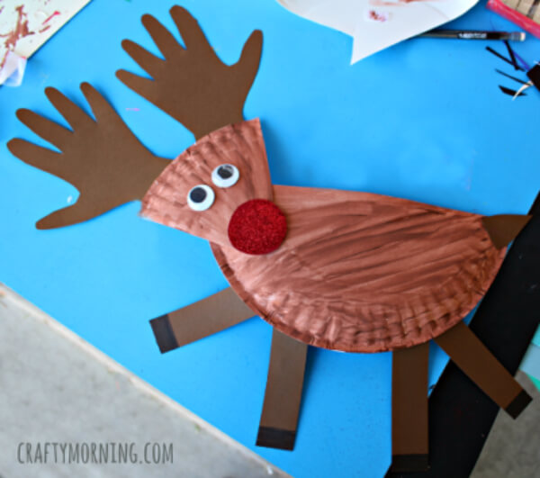 Easy Paper Plate Reindeer Crafts Paper Plate Christmas Craft Ideas For Kids
