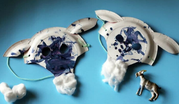 Fun Billy Goats Gruff Paper Plate Mask Craft Idea For Kids