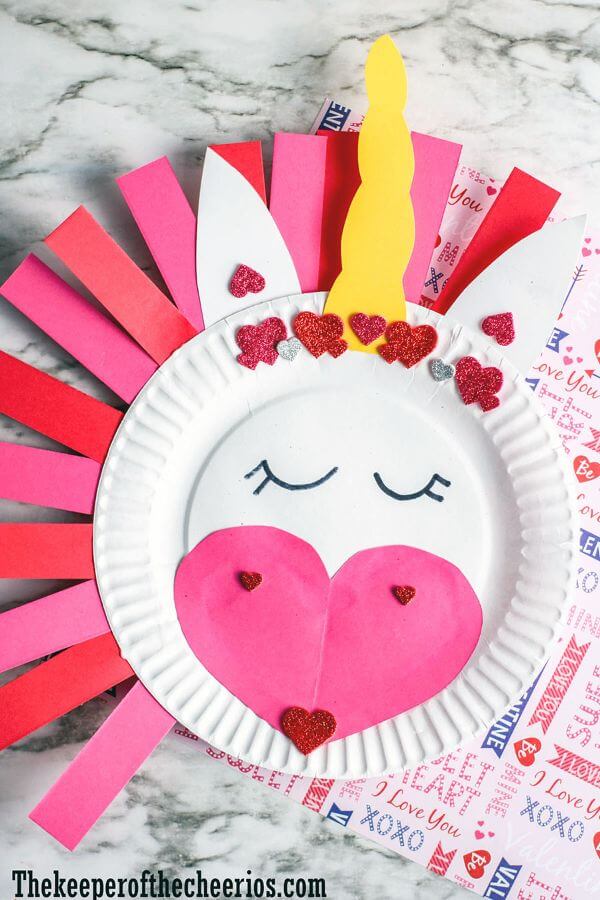 Easy Paper Plate Valentines Day Unicorn Crafts Easy Paper Plate Unicorn Crafts