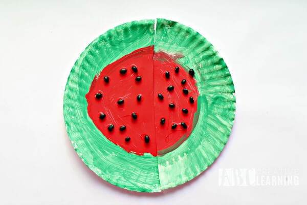 Easy Paper Plate Watermelon Craft For Kindergarten