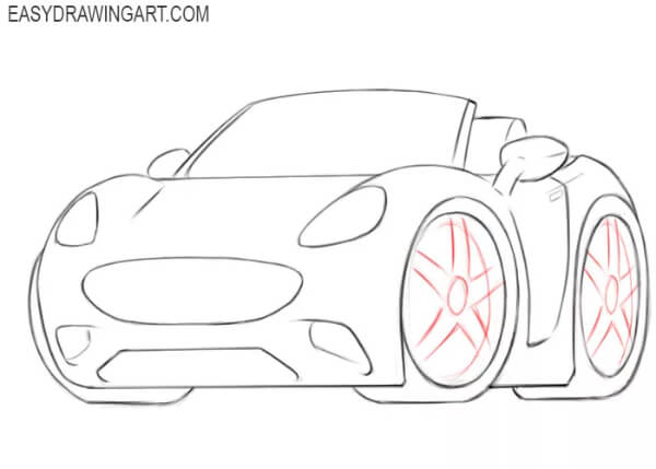Easy Car Drawings for Kids Easy Sports Car Drawing Tutorial